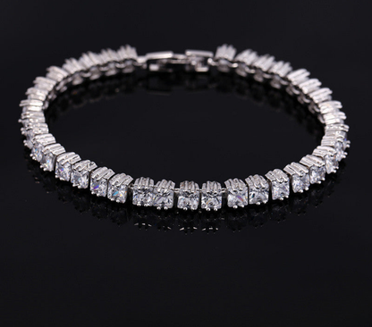 AAA Zircon Bracelet 💎 18K Real Platinum Plated Women’s Luxury Hand Jewelry | Elegant High-Grade Gift