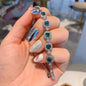 Europe And The United States Cross-border New Simulation Color Tourmaline Princess Square Full Diamond Bracelet Women's Simple Personality Bracelet Jewelry
