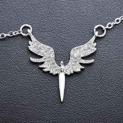 Necklace Men's Angel Wings Personality Design High-end Hip-hop All-match Summer New Accessories Women's Trendy Simple Jewelry