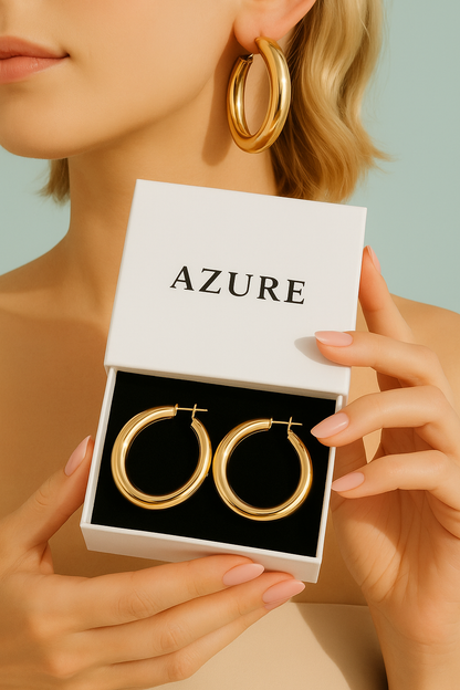 Golden Embrace Hoops | Titanium Steel Fade-Resistant Earrings